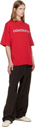 Casablanca Red Reflective Logo Oversized T-shirt