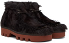 Dries Van Noten Brown Hair-On Leather Boots