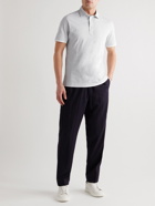 Brunello Cucinelli - Slim-Fit Layered Cotton-Jersey Polo Shirt - Gray