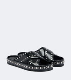 Fendi Studded leather slides