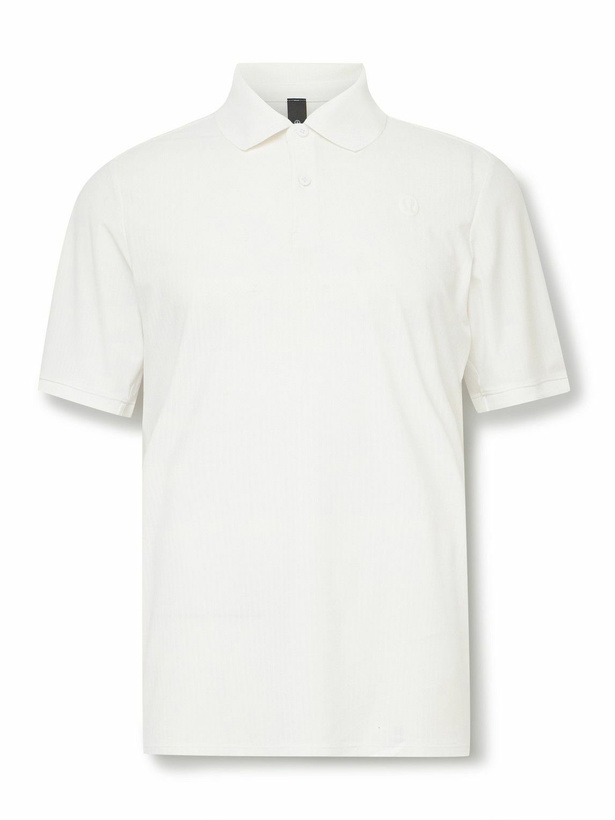 Photo: Lululemon - Logo-Appliquéd Striped Recycled-Jersey Tennis Polo Shirt - White