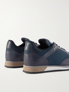 Dunhill - Duke Mesh and Leather Sneakers - Blue