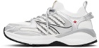 Dsquared2 White & Silver Dash Sneakers