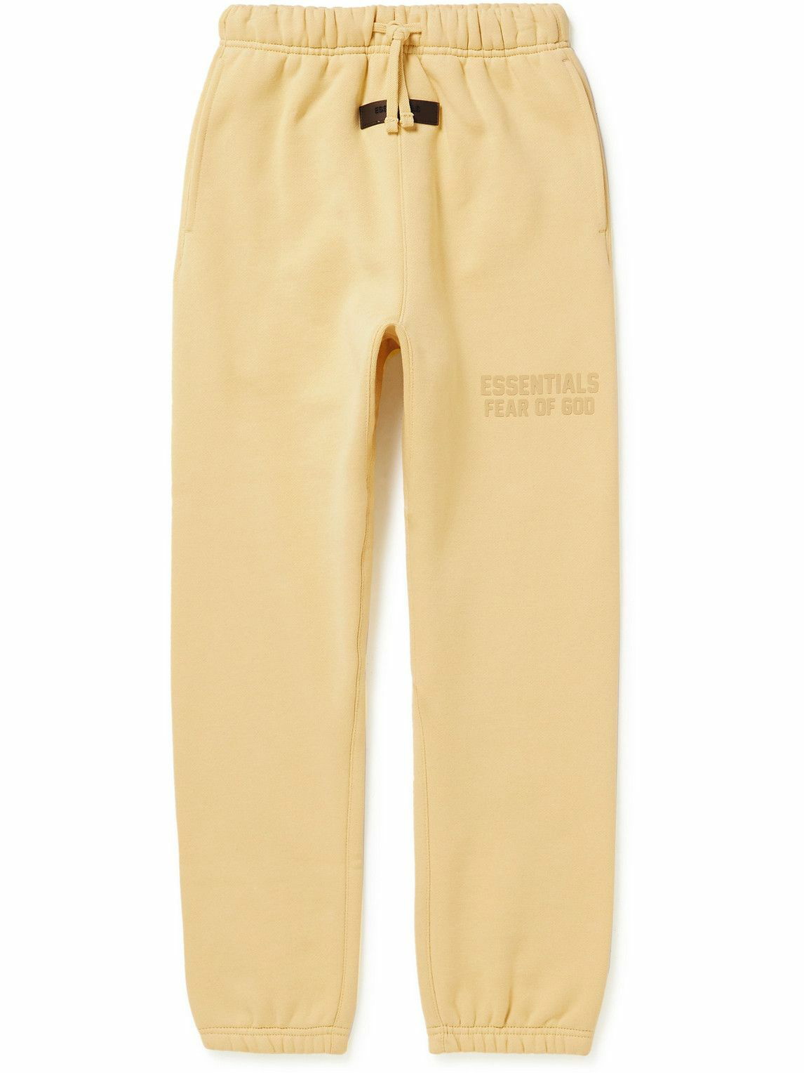 Fear of god essentials sweatpants yellow new arrivals