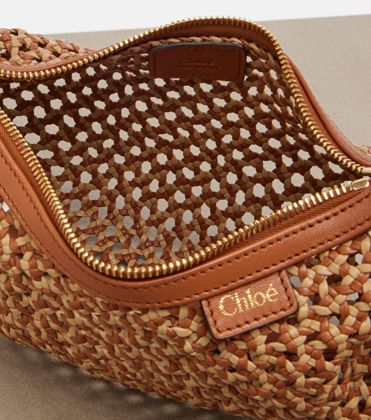 Chloé Bracelet Small woven leather shoulder bag