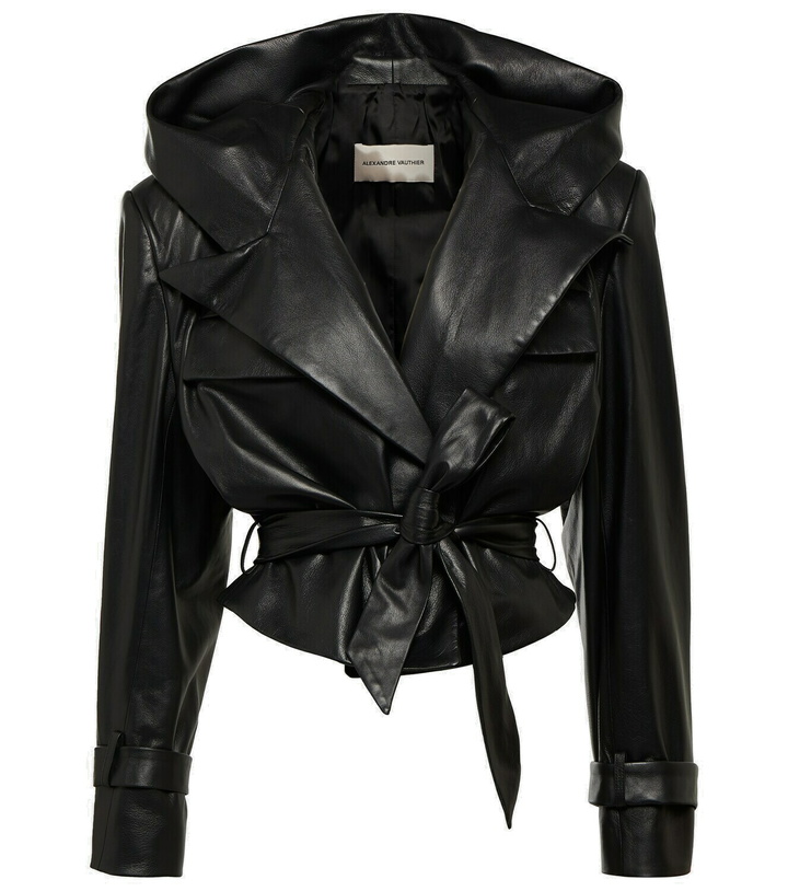 Photo: Alexandre Vauthier Cropped leather jacket