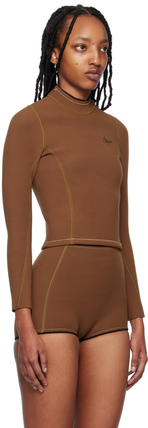 ABYSSE Brown Pam Swim Top