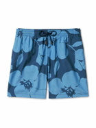 Canali - Straight-Leg Mid-Length Floral-Print Swim Shorts - Blue
