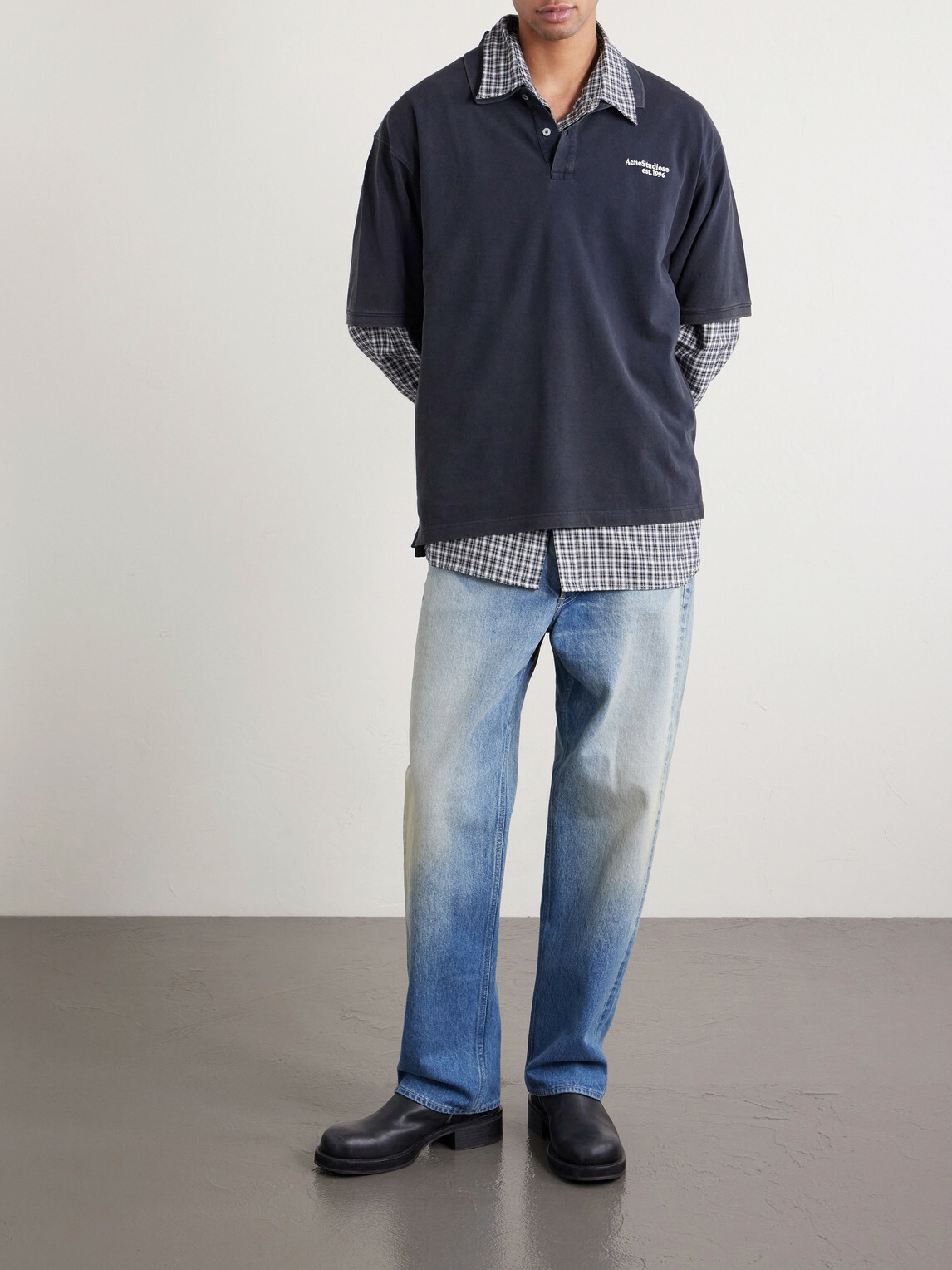 Acne Studios - Egnes Logo-Embroidered Cotton Piqué Polo Shirt - Black