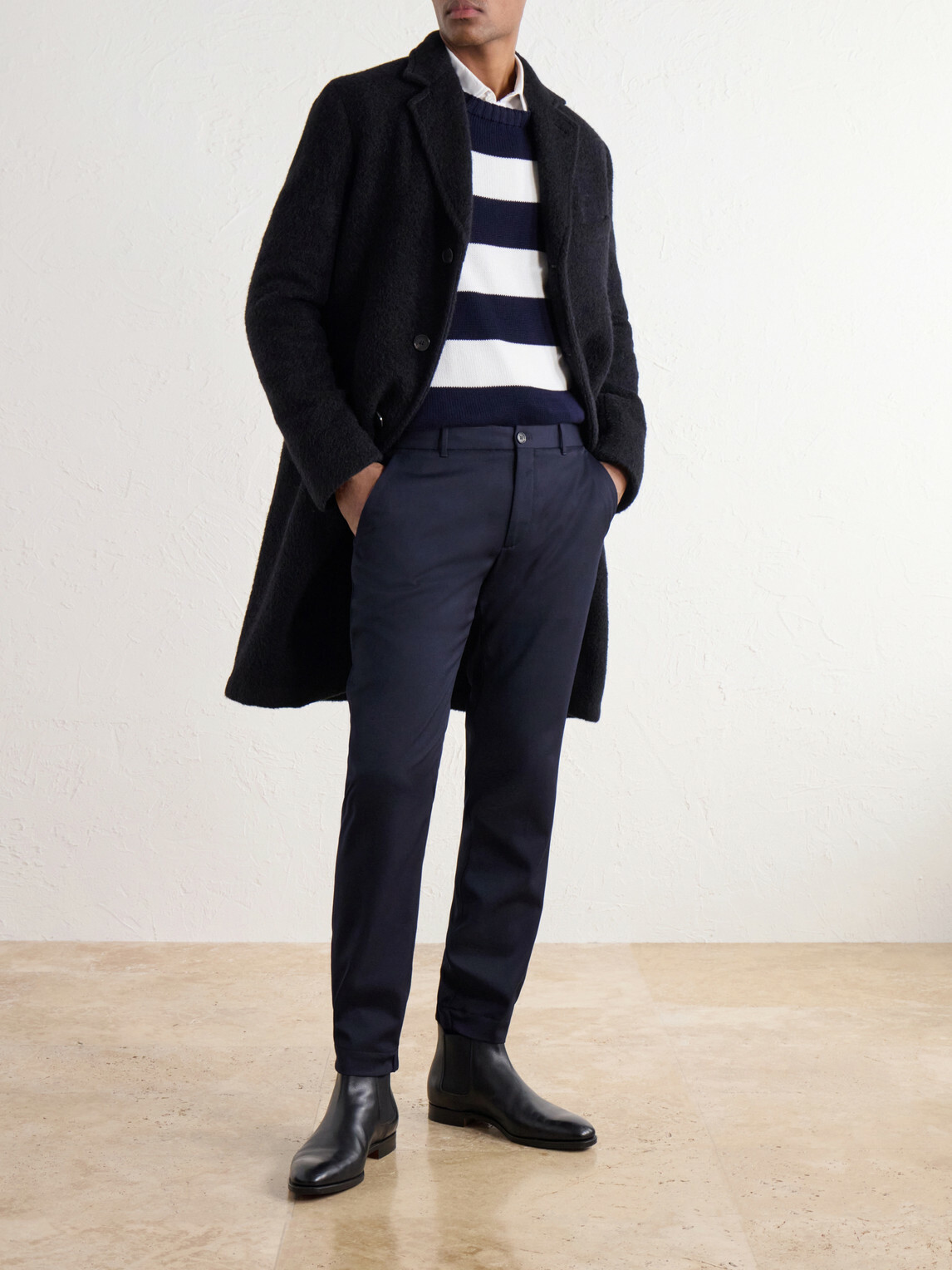 Slowear - Incotex Teknosartorial Tapered Drawstring Mélange Twill Trousers - Blue