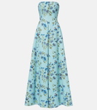 Emilia Wickstead Ragna floral taffeta faille gown