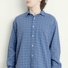 Foret Men's Scout Loose Weave Check Shirt in Light Blue Check