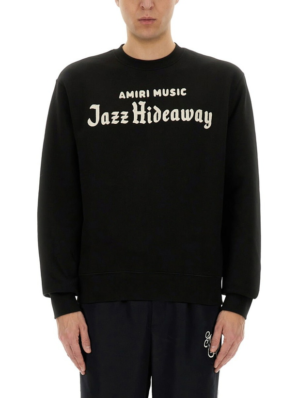 Photo: AMIRI jazz Hideaway Crew Sweatshirt