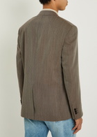 Versace Herringbone Wool Blazer Brown