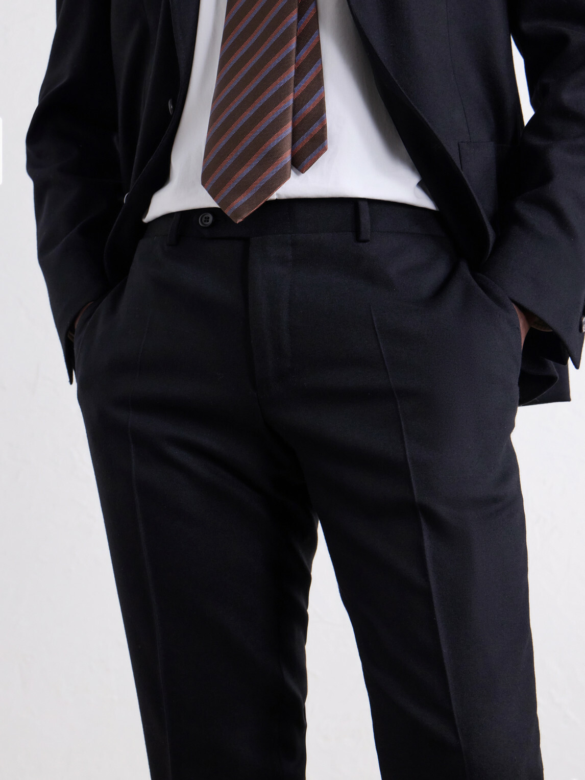 Canali - Tapered Wool-Blend Fresco Suit Trousers - Black