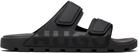 Hugo Black Logo Double Touch Sandals