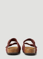 Arizona Two Strap Sandals in Burgundy