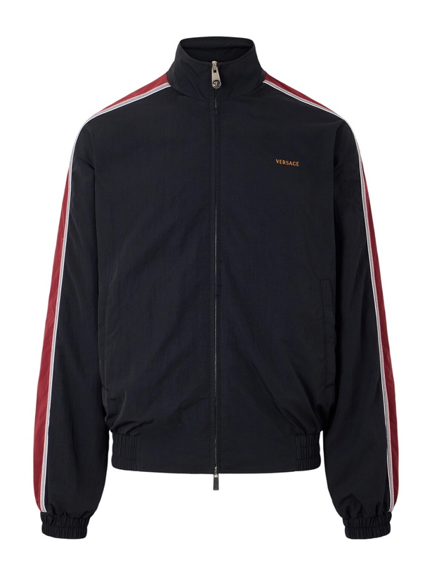 Photo: Versace - Logo-Embroidered Shell Jacket - Black