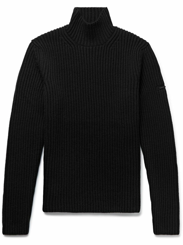 Photo: Norse Projects Arktisk - Ribbed Wool-Blend Rollneck Sweater - Black