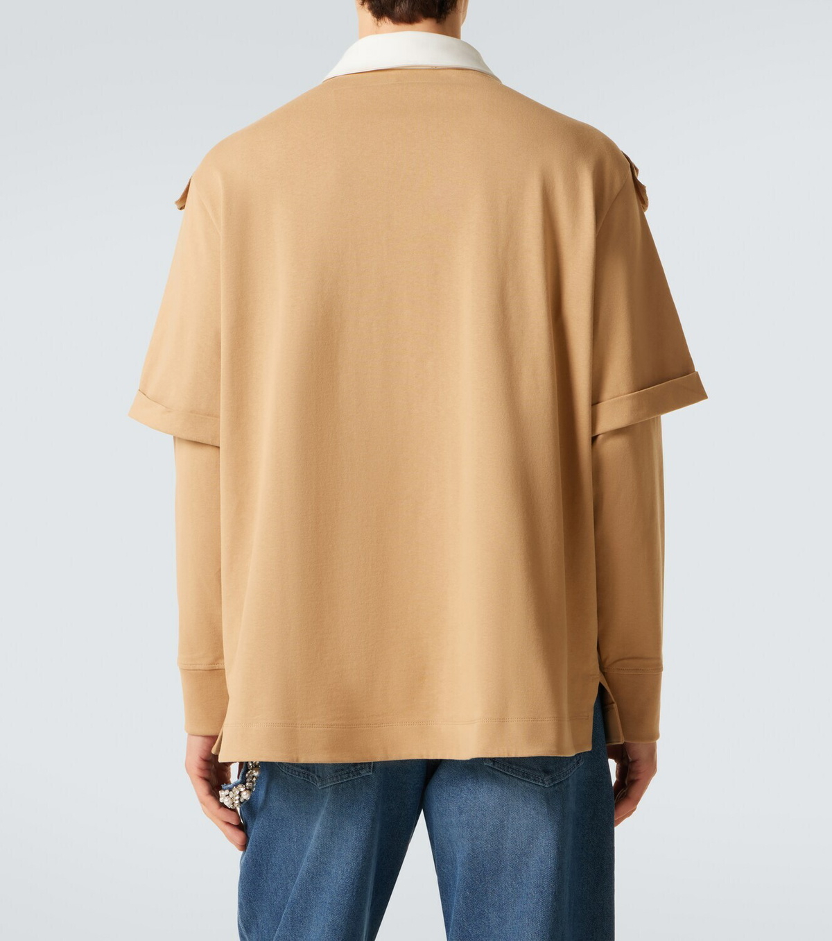 Simone Rocha Ruffled cotton polo shirt