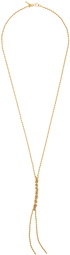 Emanuele Bicocchi Gold Crochet Y-Shaped Necklace