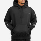 Space Available Men's Circular Design Hoodie in Black