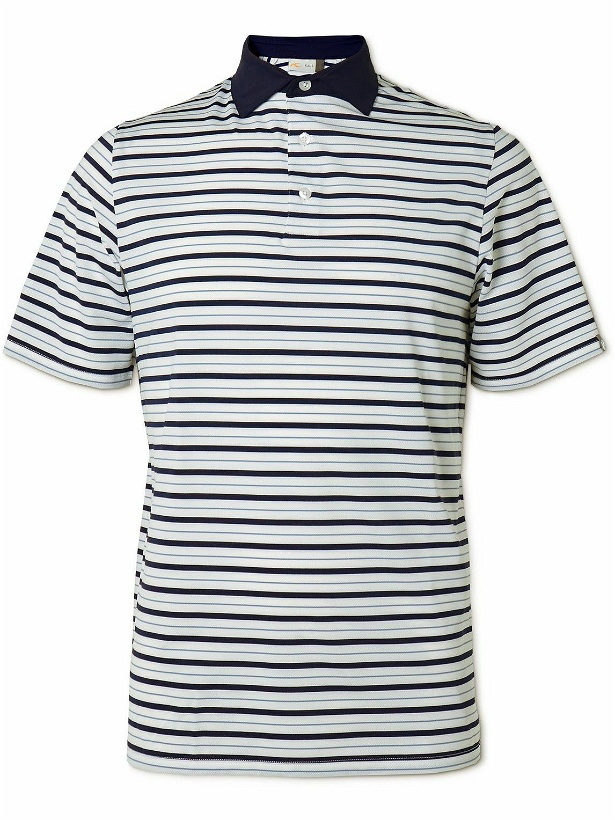 Photo: Kjus Golf - Luis Striped Stretch-Jersey Polo Shirt - Blue