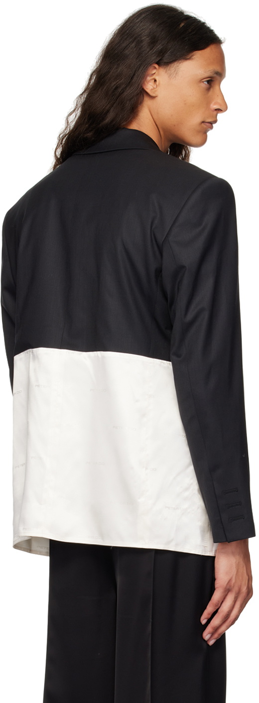 Peter Do Black & Off-White Combo Classic Blazer
