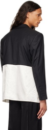 Peter Do Black & Off-White Combo Classic Blazer