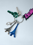 Balenciaga Biker Logo Keychain