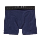 Boss Two-Pack Blue and Navy Boxer Briefs