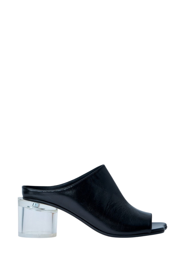 Photo: MM6 Maison Margiela Leather Mule with Transparent Block Heel