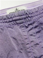 Stone Island Junior - Ages 6-8 Logo-Appliquéd Straight-Leg Mid-Length Swim Shorts - Purple