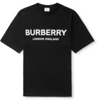 Burberry - Logo-Print Cotton-Jersey T-Shirt - Black