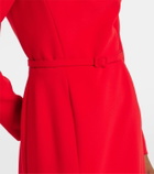 Carolina Herrera Belted crêpe midi dress