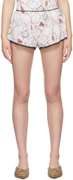 Maisie Wilen White Bedrock Bloomer Shorts