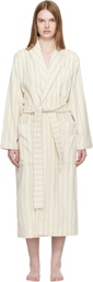 Tekla Off White Terry Classic Bathrobe