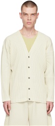 HOMME PLISSÉ ISSEY MIYAKE White Color Pleats Cardigan