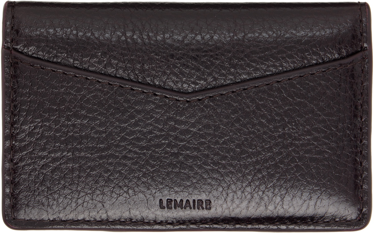 LEMAIRE Brown Gear Pocket Organizer Card Holder