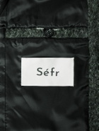 Séfr - Argento Brushed-Knit Blazer - Black