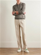 Zegna - Silk, Cashmere and Linen-Blend Polo Shirt - Brown