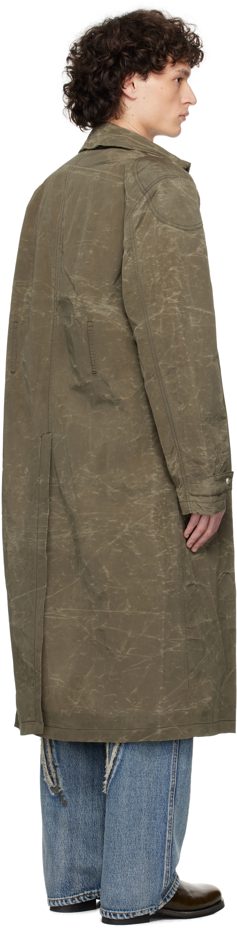 Thug Club Khaki Scarred Bio Soldier Trench Coat Thug Club