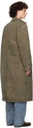 Thug Club Khaki Scarred Bio Soldier Trench Coat