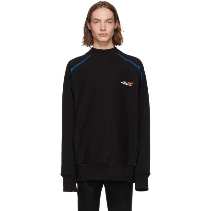 Photo: Calvin Klein 205W39NYC Black Scuba Mock Neck Sweatshirt