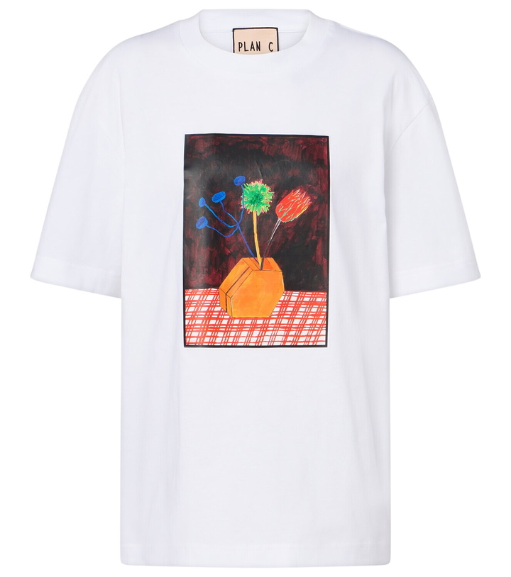 Photo: Plan C Printed cotton jersey T-shirt