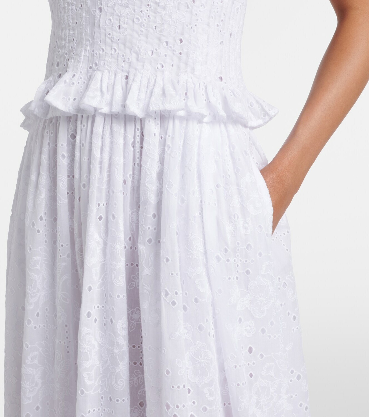 Tory Burch Broderie anglaise cotton midi dress