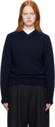 Studio Nicholson Navy Inverness Sweater