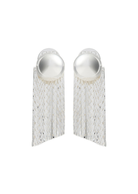 Photo: Pearl Octopuss.y Medusa Fringed Stud Earrings - Silver - One Size