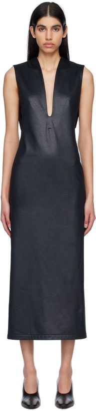 Photo: Mame Kurogouchi Black Plunging Midi Dress