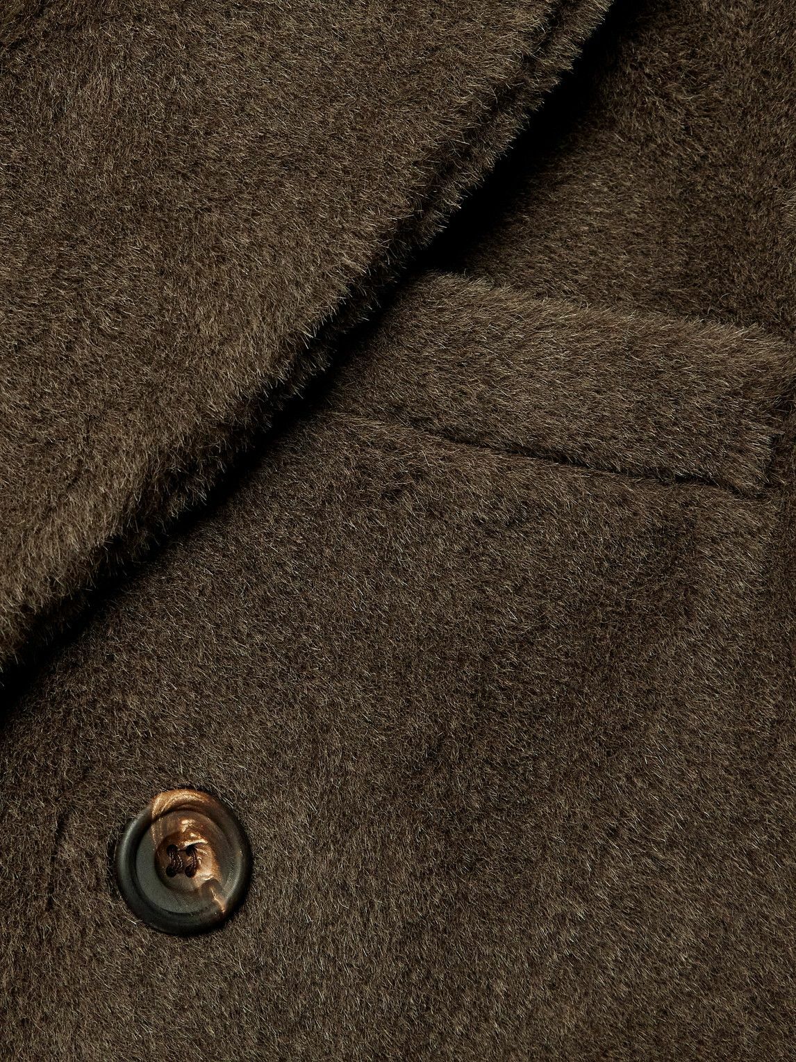 Richard James - Belted Double-Breasted Alpaca Coat - Brown
